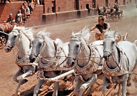how did they film the chariot race in ben hur